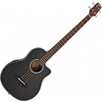 Roundback Electro Acoustic Bass Guitar by Gear4music Black