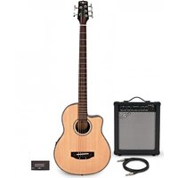 Roundback Electro Acoustic 5 String Bass Guitar + 35W Amp Pack