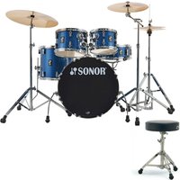 Sonor AQX 22 5pc Drum Kit w/Hardware & Free Throne Blue Ocean Spk.