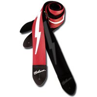 Gibson Regular Safety Guitar Strap Red Lightning Bolt