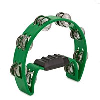 D-Shaped Tambourine by Gear4music Green