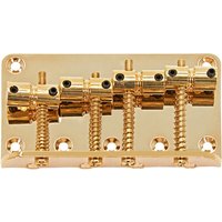 Guitarworks 4-Saddle Bass Guitar Bridge Gold