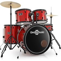 BDK-1 Full Size Starter Drum Kit by Gear4music Red