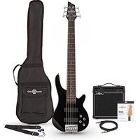 Chicago 6 String Bass Guitar + 15W Amp Pack Black