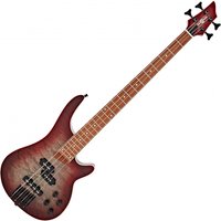 Chicago Select Bass Guitar by Gear4music Reverse Red Burst