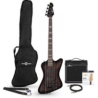 Read more about the article Harlem Z Bass Guitar + 15W Amp Pack Trans Black