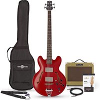 San Francisco Semi Acoustic Bass + SubZero V15B Amp Pack Wine Red