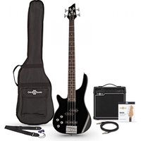 Read more about the article Chicago Left Handed Bass Guitar + 15W Amp Pack Black