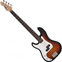 Read more about the article LA Left Handed Bass Guitar by Gear4music Sunburst
