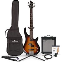 Chicago Short Scale Bass Guitar + 35W Amp Pack Sunburst