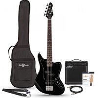 Seattle Short Scale Bass Guitar + 15W Amp Pack Black