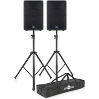 Yamaha DBR10 10 Active PA Speaker Pair with Speaker Stands