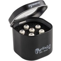 Martin Luxe (Liquid Metal) Bone with Pearl Bridge Pins 6 Pack