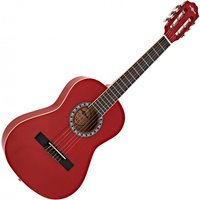 Junior 1/2 Classical Guitar Red by Gear4music