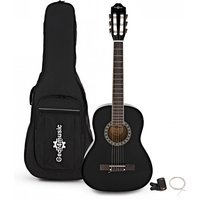 3/4 Classical Guitar Pack Black by Gear4music