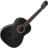 Classical Electro Acoustic Guitar Black by Gear4music