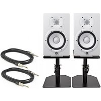 Yamaha HS7 Active Studio Monitors Bundle White