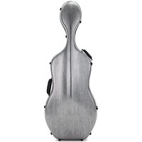 Hidersine Polycarbonate Cello Case Brushed Silver