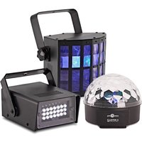 Cluster Party Lights Pack - Strobe Derby and Crystal Ball
