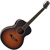 Concert Electro-Acoustic Guitar by Gear4music Vintage Sunburst