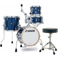 Sonor AQX 14 Micro Shell Pack w/Free Throne Blue Ocean Sparkle