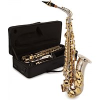 Alto Saxophone by Gear4music Nickel & Gold