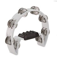 D-Shaped Tambourine by Gear4music White