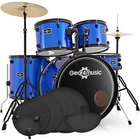 BDK-1 Full Size Starter Drum Kit + Practice Pack Blue