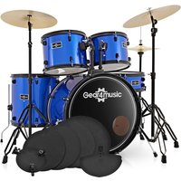 BDK-1plus Full Size Starter Drum Kit + Practice Pack Blue
