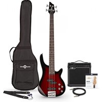 Chicago Bass Guitar + 15W Amp Pack Trans Red Burst