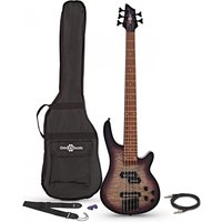 Chicago Select 5-String Bass Guitar by Gear4music Purple Burst