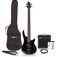 Harlem 4 Bass Guitar + 15W Amp Pack Black