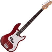 LA Bass Guitar by Gear4music Red