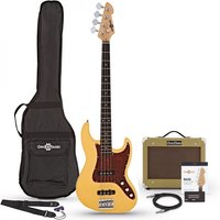 LA II Bass Guitar + Tweed 15W Amp Pack Ivory