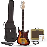 LA II Bass Guitar + Tweed 15W Amp Pack Sunburst