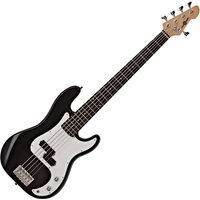 LA 5 String Bass Guitar by Gear4music Black