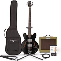 San Francisco Semi Acoustic Bass + SubZero V35B Amp Pack Black