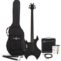 Harlem X Left Handed Bass Guitar + 15W Amp Pack Black