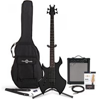 Harlem X Left Handed Bass Guitar + 35W Amp Pack Black