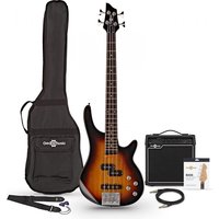 Chicago Short Scale Bass Guitar + 15W Amp Pack Sunburst