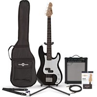 LA Short Scale Bass Guitar + 35W Amp Pack Black