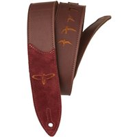 Read more about the article PRS Premium 2″ Leather Guitar Strap Burgundy w/ Birds Embroidery