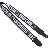 Boss BSM-20-BW Monogram Guitar Strap White Logo on Black