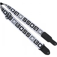 Boss BSM-20-BW Monogram Guitar Strap White Logo on Black