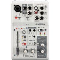 Yamaha AG03 MK2 3 Channel Mixer with USB Interface White