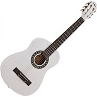 Junior 1/2 Classical Guitar White by Gear4music