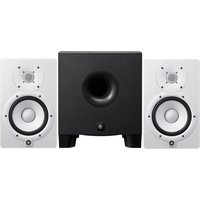 Yamaha HS7 Active Studio Monitors White with HS8 Powered Subwoofer