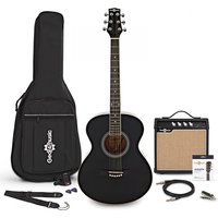 Student Left Handed Electro Acoustic Guitar + 15W Amp Pack Black