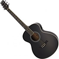 Concert Left-Handed Electro-Acoustic Guitar by Gear4music Black