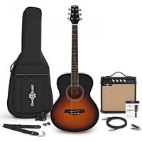 Read more about the article Student Electro Acoustic Guitar + 15W Amp Pack Sunburst